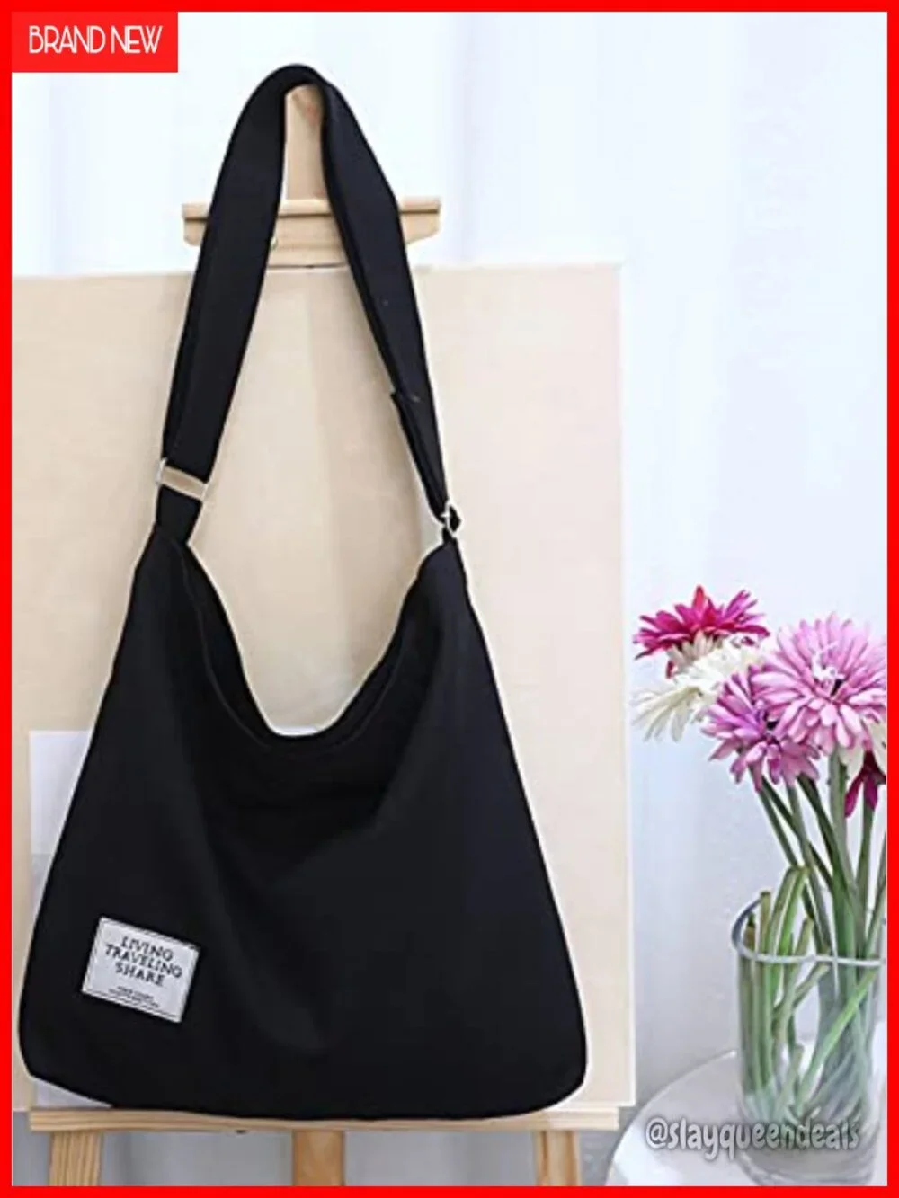 Women's Retro Large Canvas Shoulder Bag Hobo Crossbody Tote